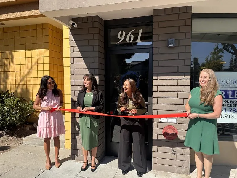 Pranita at a local business ribbon cutting